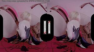 Spider Gwen Blows Your Mind With Her Mouth And Pussy In Vrporn!