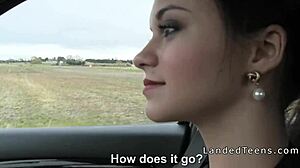 small teen 18+ bangs in car