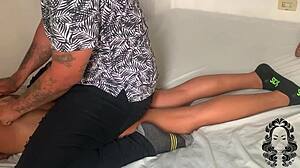 He dominated my stepsister with erotic massage! So intense!