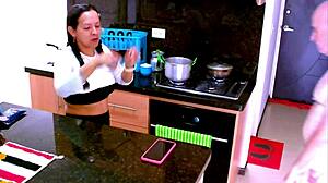 let me surprise you in the kitchen with monster cock gaping her big ass 😍