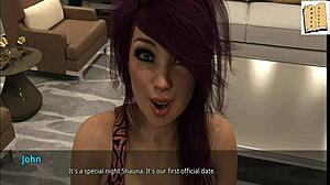 Intensiv chat med smuk lyserød-håret MILF i anime