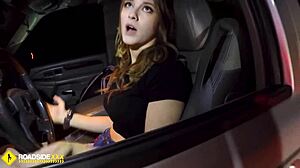 roadside outdoor pov sex with mechanic and big tits tattoo riding blowjob