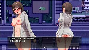 Night Row 11: Park Exposure and Bondage Play in Cartoon Anime Game