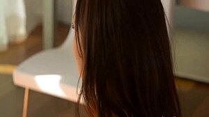 naughty coed plays solo with dildo