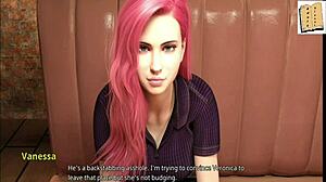 Intense Chat with Gorgeous Pink Haired MILF in Anime