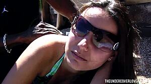 bbc pounds cheating teen 18+ on beach