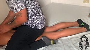 He dominated my stepsister with erotic massage! So intense!