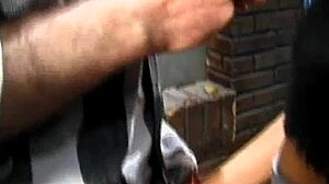 ebony girl licks pussy and gets fucked in ass 😍