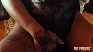 ebony feels intense pleasure deepthroating big cock