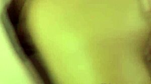 babe tries on stockings and gets her boyfriend's big cock hard