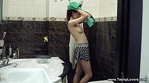 Cute teen Dayana Komil gets fucked hard and cumloaded in doggystyle