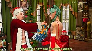 Tav Rides Astarion for Pleasure on Christmas Eve in Sims 4 3D Animation