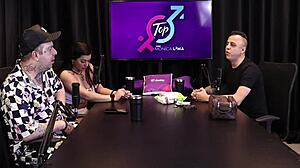 Naughty woman gives blowjob after hearing about condom for viewer