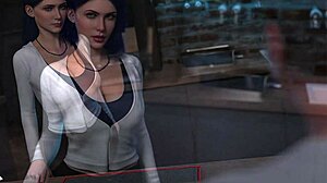 Redhead whore exposes small tits outdoors