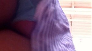 Pregnant Latina Flashes Upskirt In Skirt