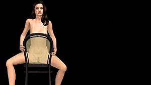 Animated 3D Cartoon Girl Striking Sexy Poses in Various Positions
