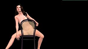 Animated 3D Cartoon Girl Striking Sexy Poses in Various Positions
