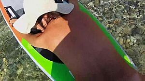 couple has wild anal fucking leading to intense orgasm on sup