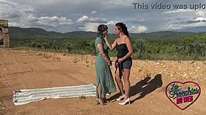 Angelina Takes Care Of Naughty Khala Outdoors