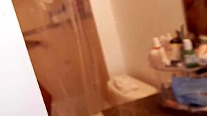 Hot roommate spied in shower agrees to interracial fuck!