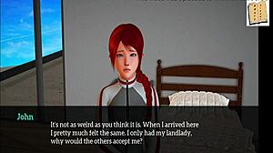 Big tits brunette fucks in cartoon