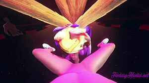 Ahri Star Guardian gets hard sex in League of Legends hentai with creampie.