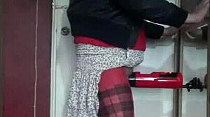 Old red black masturbation machine!