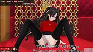 Rin gets punished with toys in erotic anime, squirting passionately.