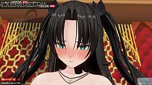 Rin gets punished with toys in erotic anime, squirting passionately.