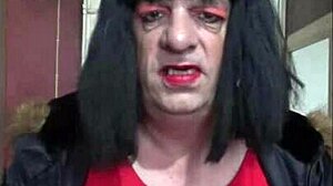 Old red black masturbation machine!