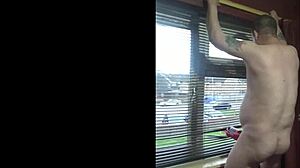 i'm masturbating by the window, feeling so shy and naked, it's homemade and bisexual