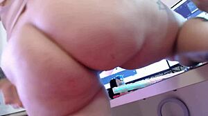 Close-Up Booty Tease Featuring Huge Ass and Pussy 😏