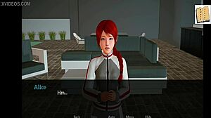 Big tits brunette fucks in cartoon