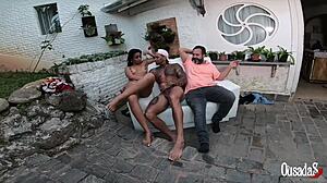 i'm binho ted distracting jhonny gab with amaya takayo and lidy silva in double penetration.