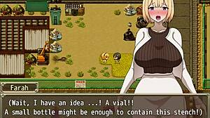 Blonde Heroine Gets Trapped on Beggars' Roof in Farah Adventure