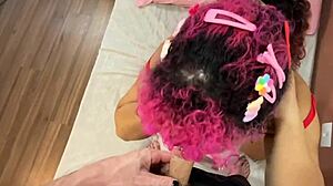 This greedy girl sucked a lot on big ass