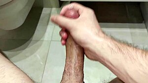 Masturbation and Huge Cum in Bathroom