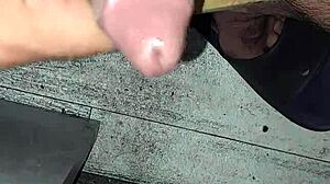 Intense solo masturbation leading to cum with handjob.