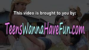 Real teens in spandex suck big cocks at the party