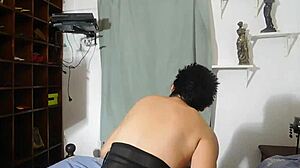 Intense group encounter with big bat