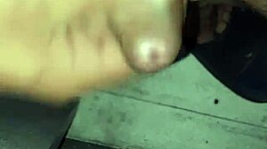 Intense solo masturbation leading to cum with handjob.