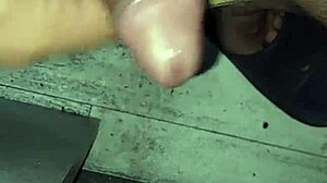 Intense solo masturbation leading to cum with handjob.