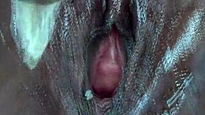 she's in that abandoned car garage, getting laid with her neighbor. young ebony babe in skirt, kissing and sex