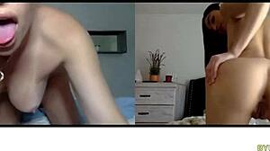 OMG, lesbisk sty dotter och mamma blir vilda på webcam! 😍