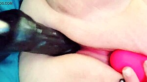 milky pussy getting fucked by machine with big ass shaking 😈