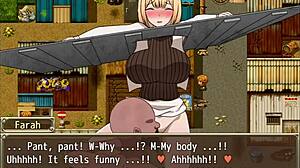 Blonde Heroine Gets Trapped on Beggars' Roof in Farah Adventure