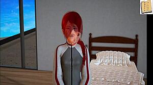 Big tits brunette fucks in cartoon