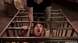 Bound Blonde Takes Big Cock Anal Hard