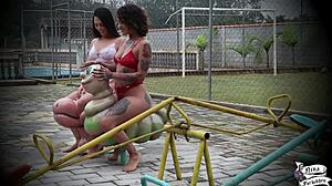 sexo gostoso com amiga no playground