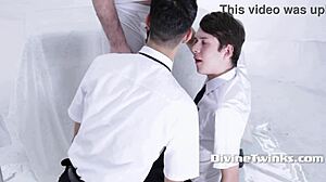 Superior Twink Gets All Lickers in Church